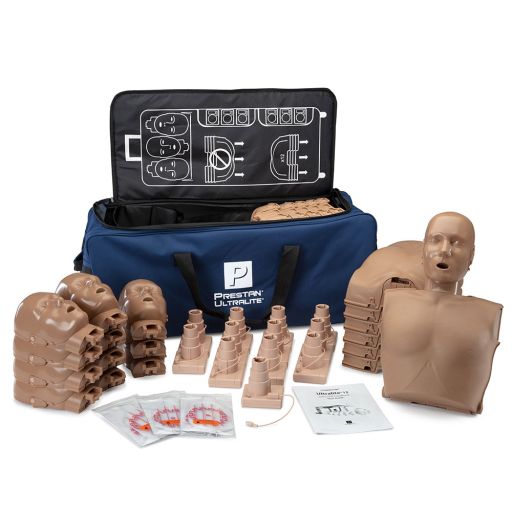Prestan Ultralite Manikin with CPR Feedback, 12-Pack, Medium Skin