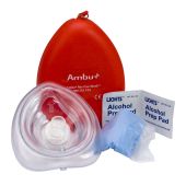 CPR Pocket Mask Kit, Plastic Case